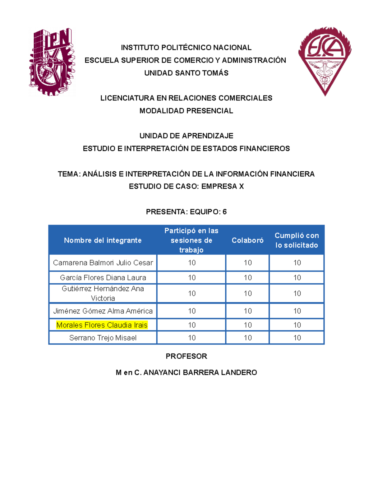 EIF E6 1A. Etapa - Estudio De Caso Práctico, Con Fórmulas De Solvencia ...