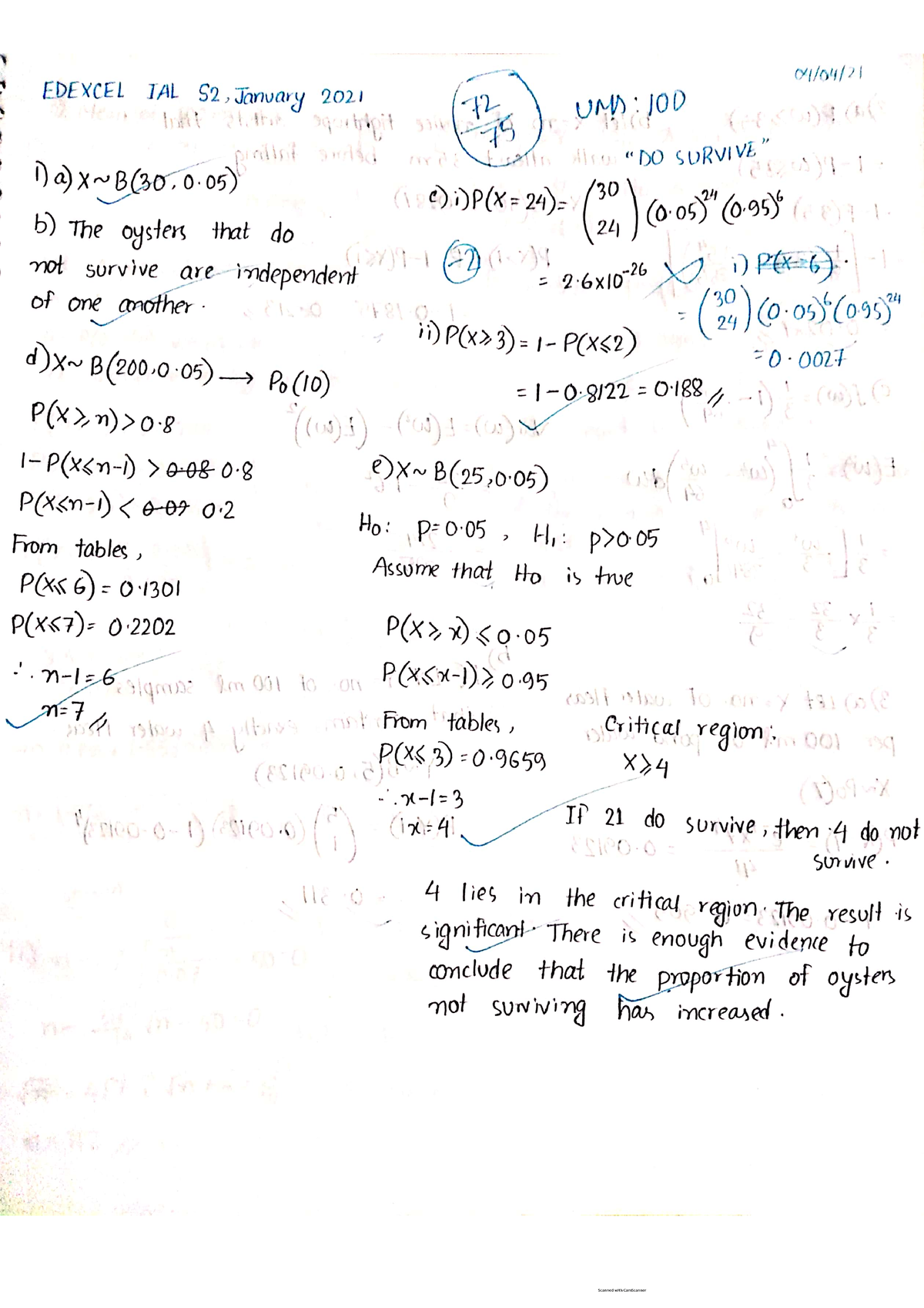 Edexcel S2 Jan 21 - Done with the syllabus and now looking for some ...