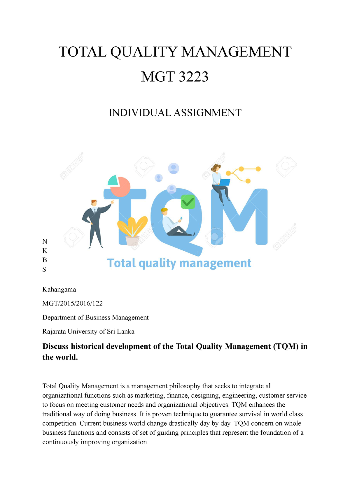 tqm assignment