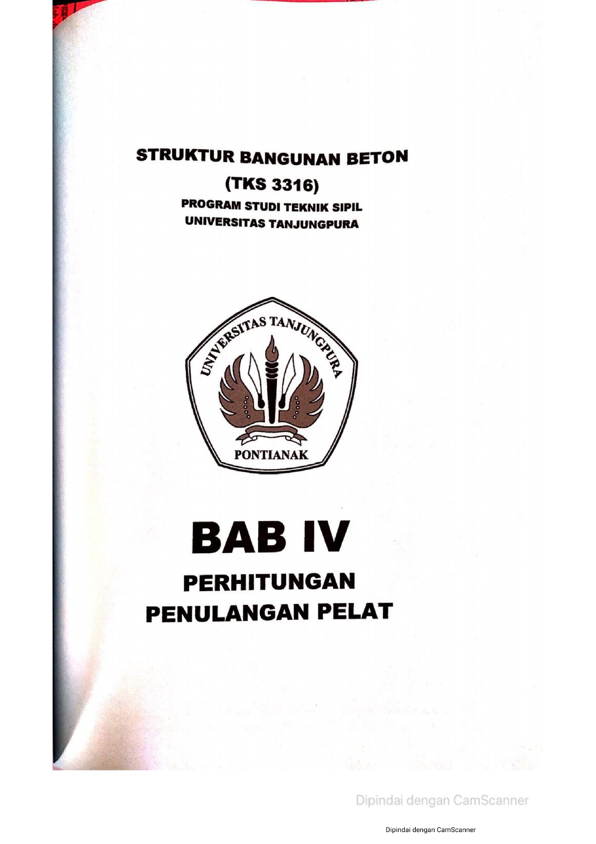 Bab 4 Perhitungan Penulangan Pelat - Concrete Building Structures - Studocu