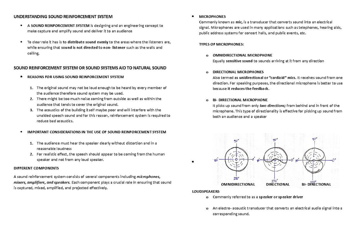 Understanding Sound Reinforcement System UNDERSTANDING SOUND