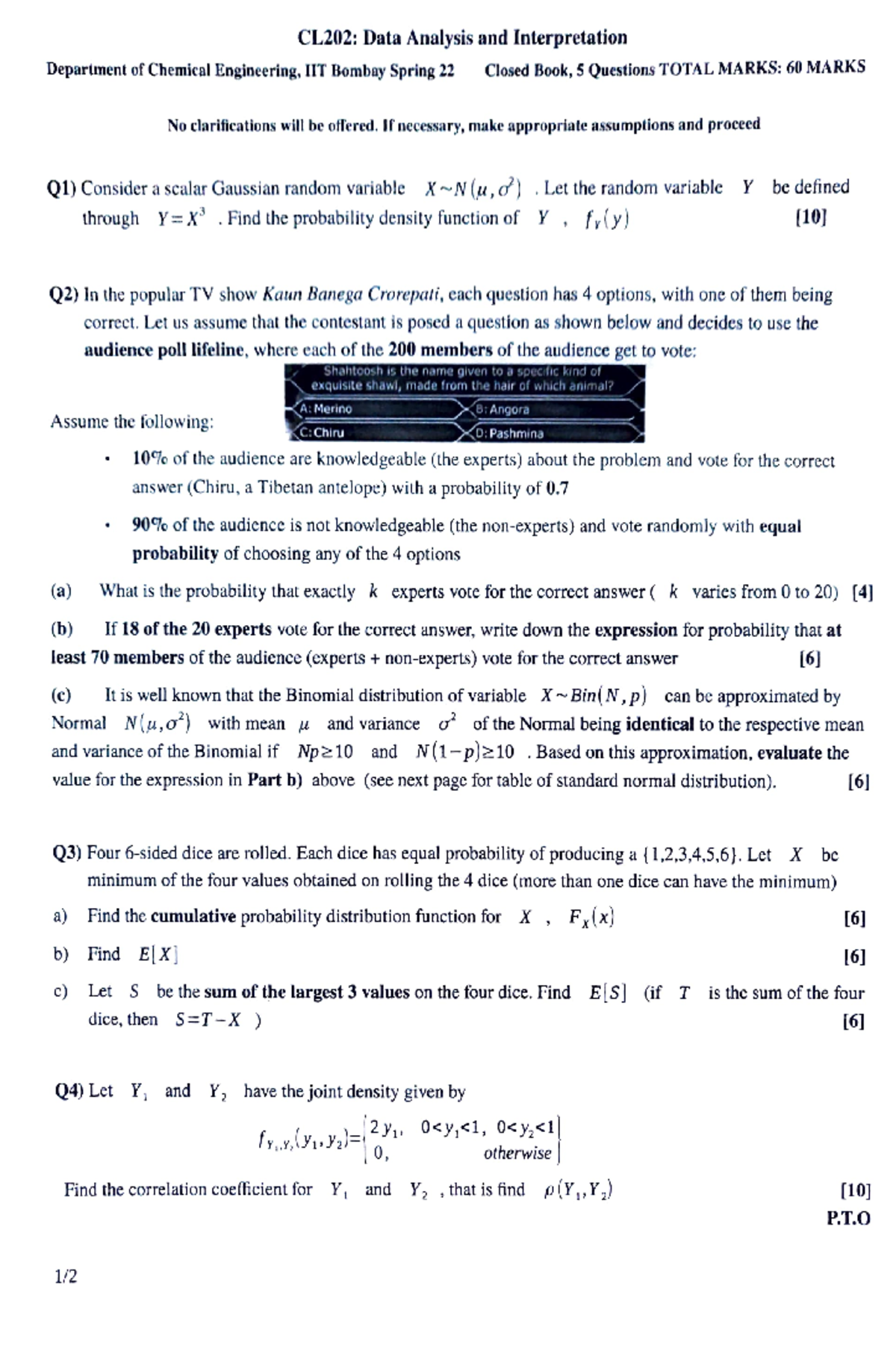 Midsem paper and solution - CL202: Data Analysis and Interpretation ...