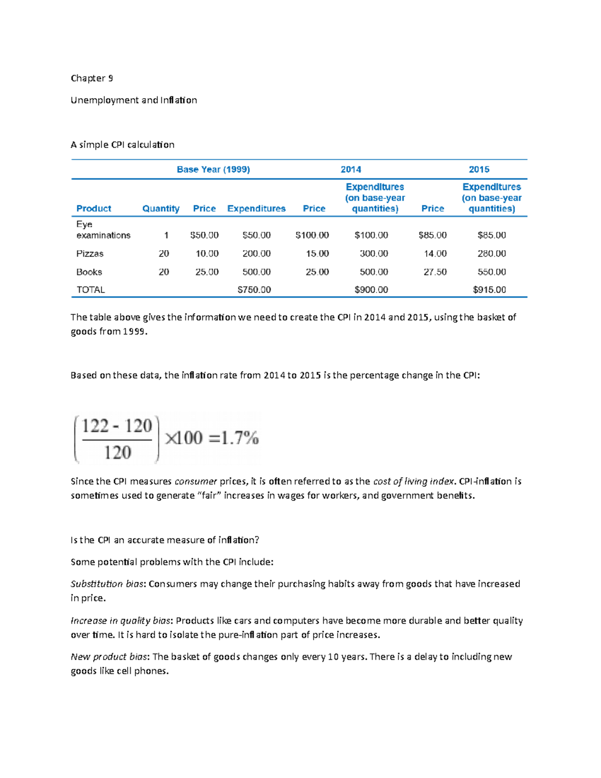 Chapter 9 Lecture Notes 6 - Chapter 9 Unemployment and Inflation A ...
