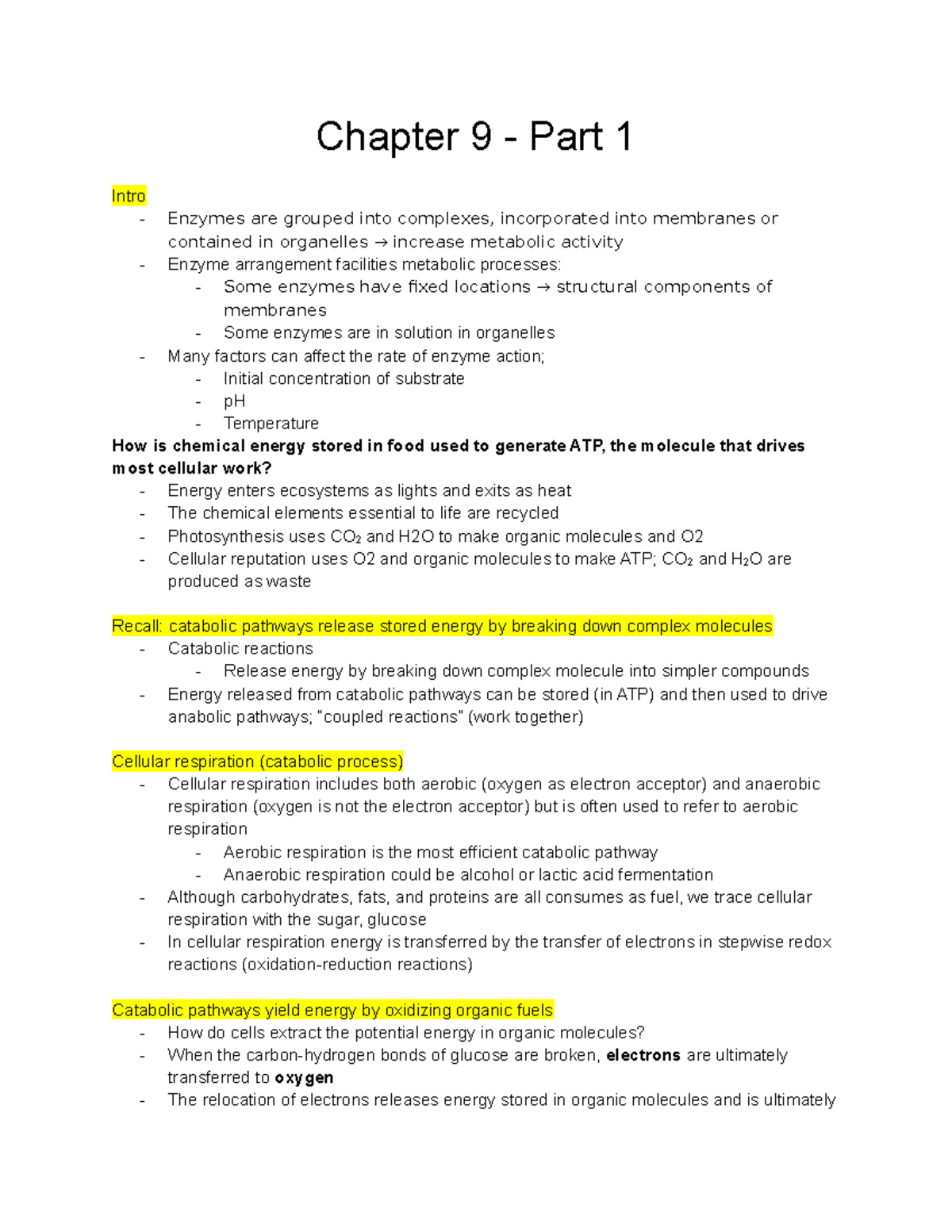 Exploring Biology - 9 30 22 - 10 5 22 - Chapter 9 - Part 1 Intro ...