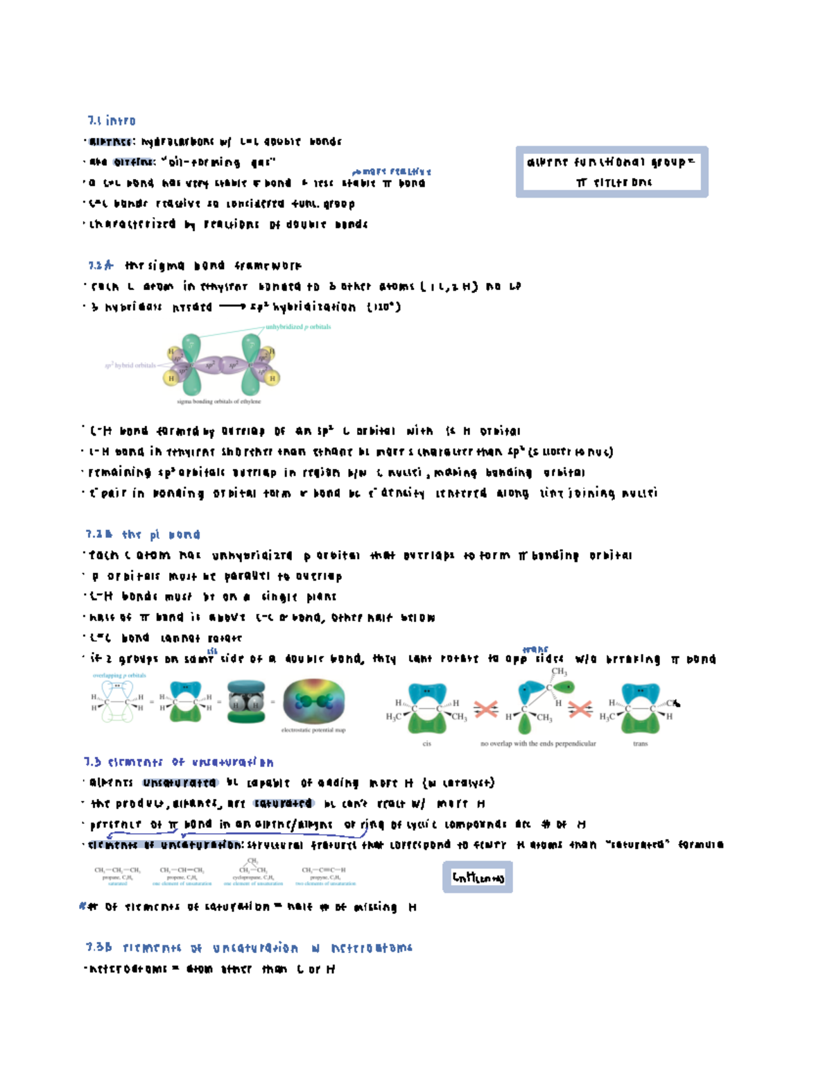 Chapter 7 notes - Organic Chemistry - 7 Iintro alkenes hydrocarbonswi c ...