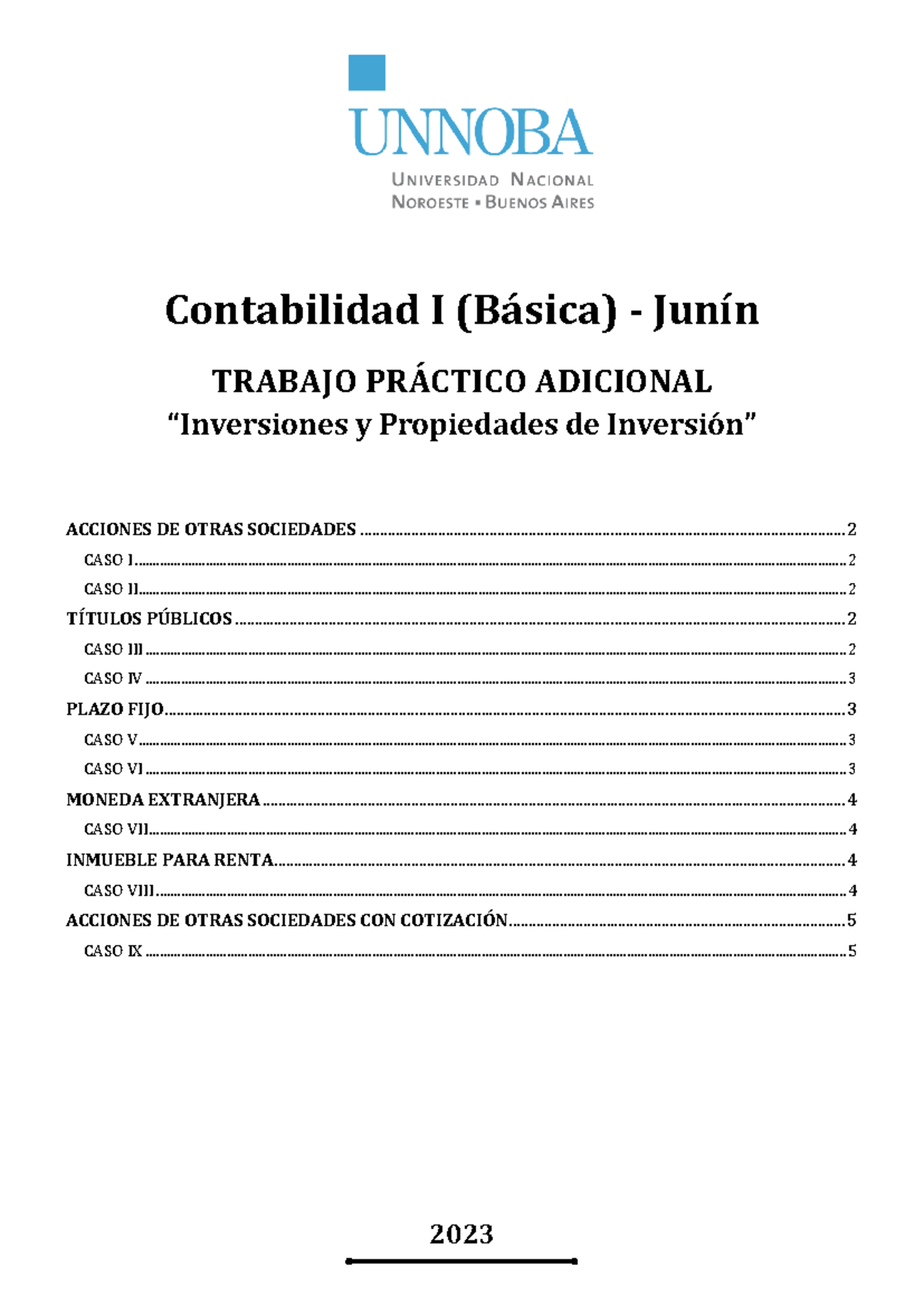 TP adicional Inversiones 2023 (Consigna) - Contabilidad I (Básica ...