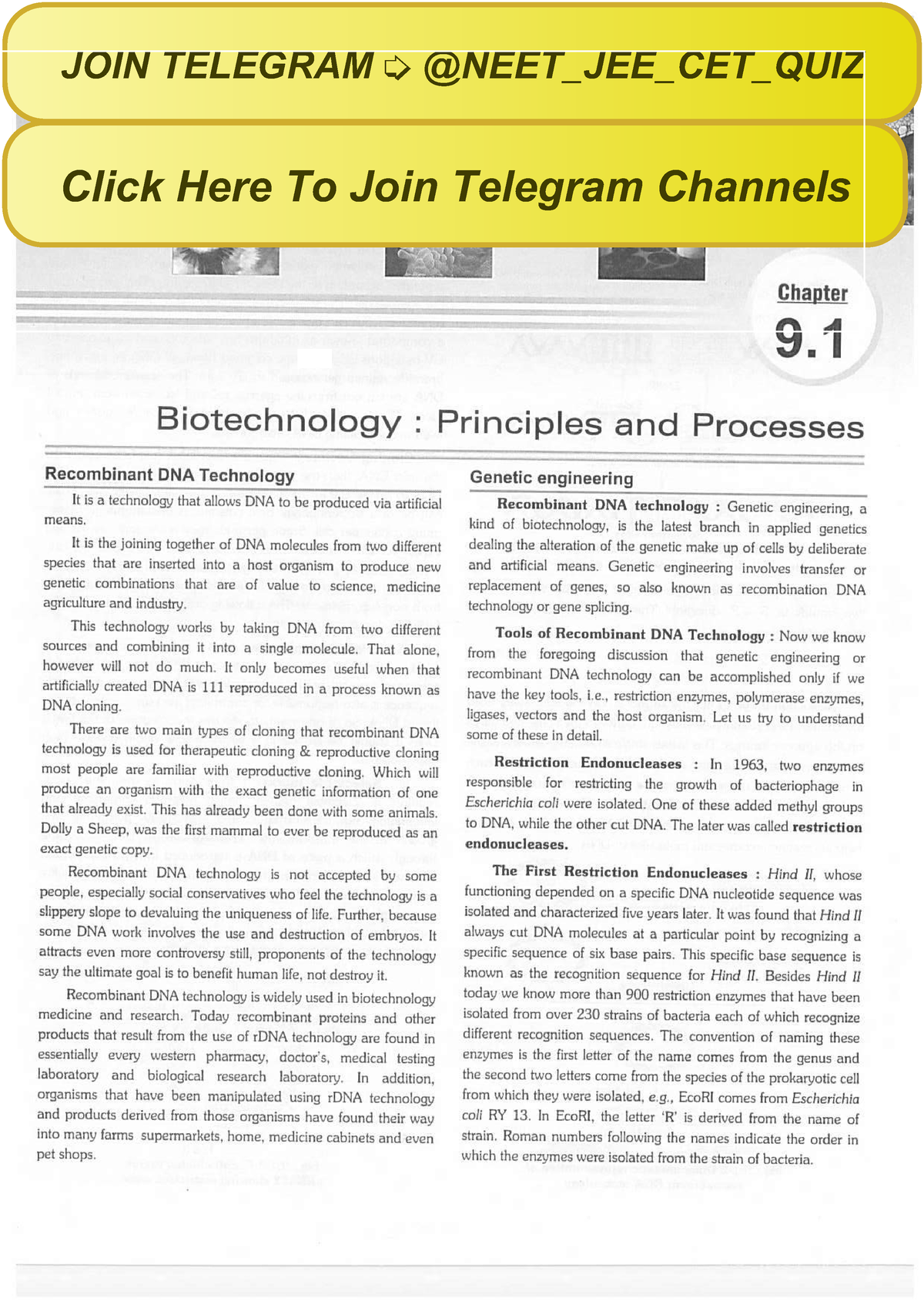 39. Biotechnology PART-1 Biology Notes - B.tech CSE - Studocu