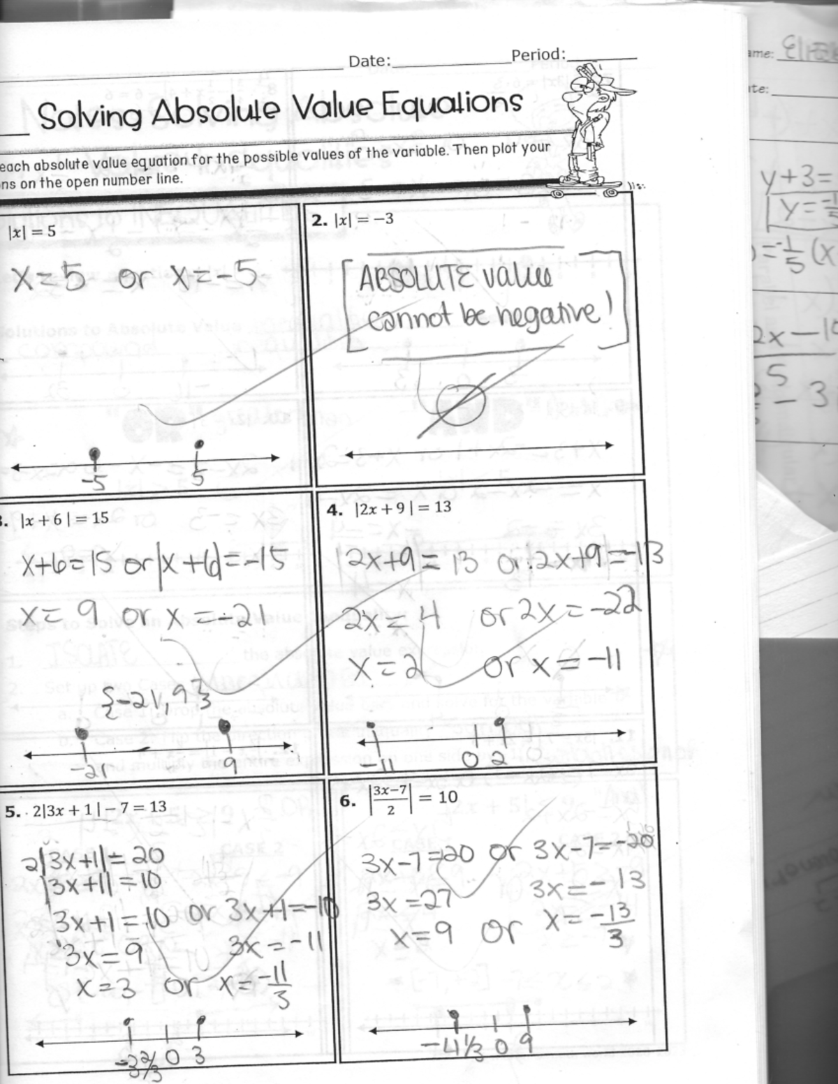 Notes solving absolute value inequalities - Date: Period: Solving ...