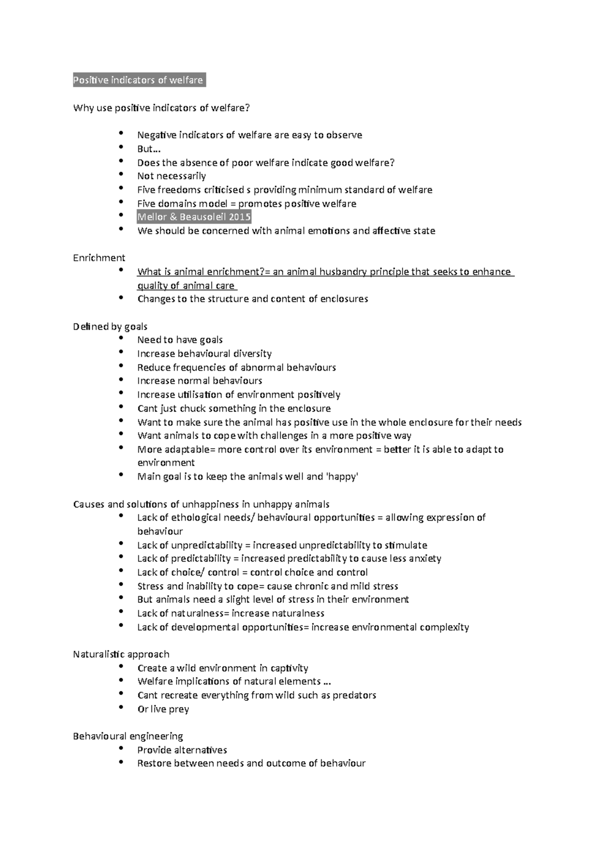L5 Positive indicators of welfare Positive indicators of welfare Why