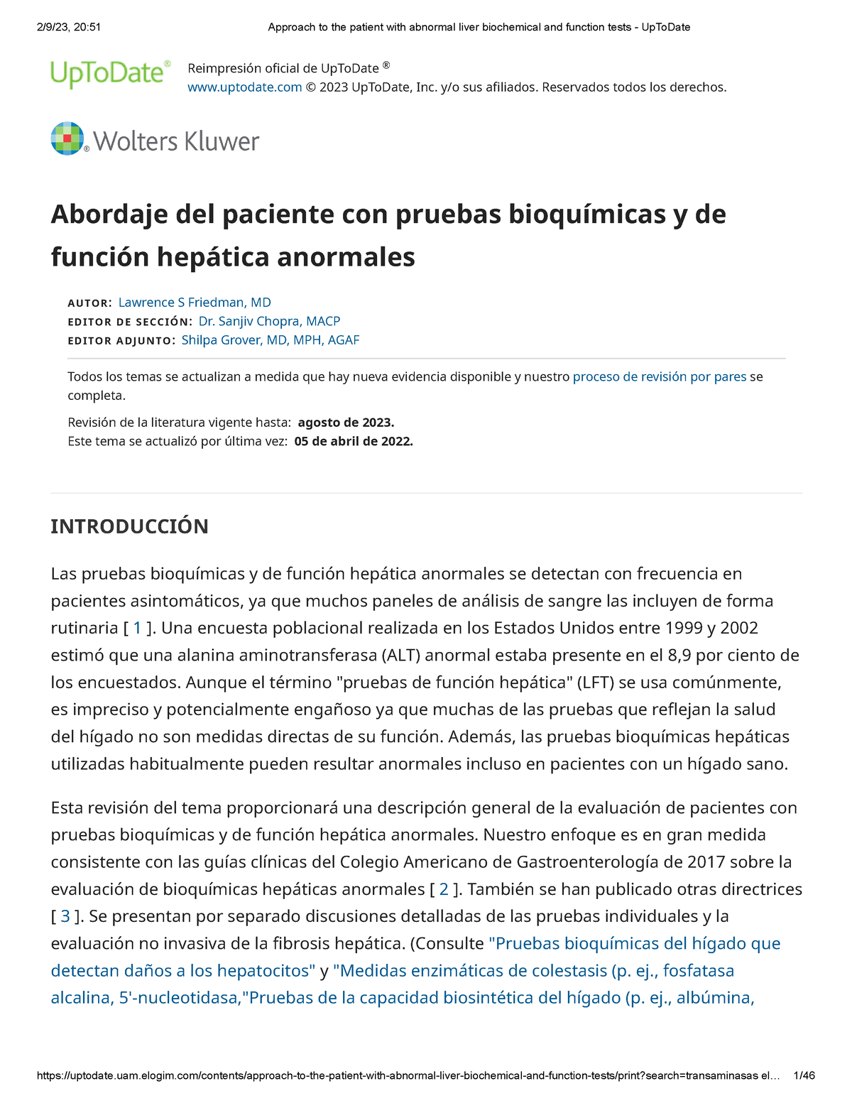 Approach To The Patient With Abnormal Liver Biochemical And Function ...