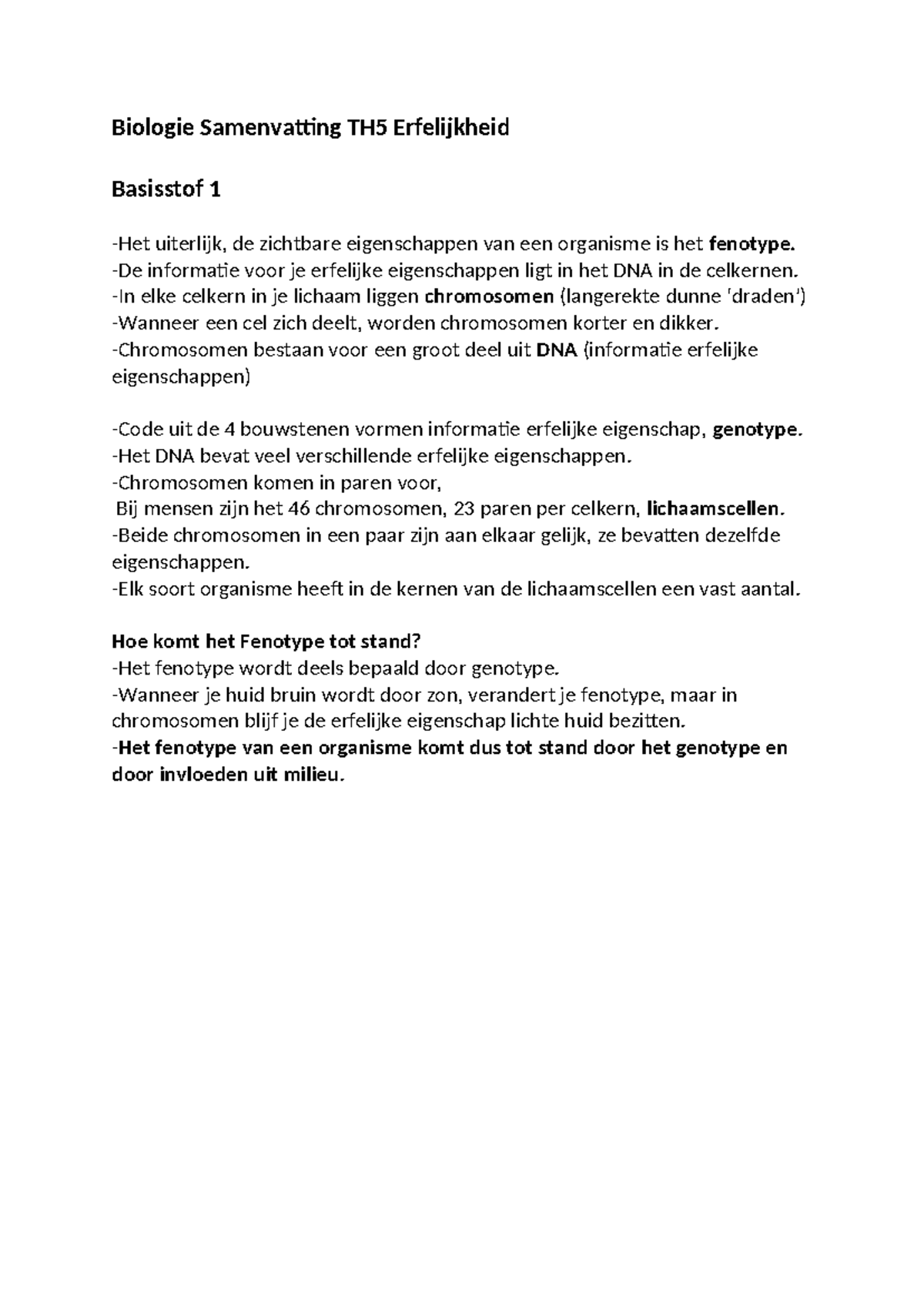 biologie-samenvatting-th5-erfelijkheid-biologie-samenvatting-th5