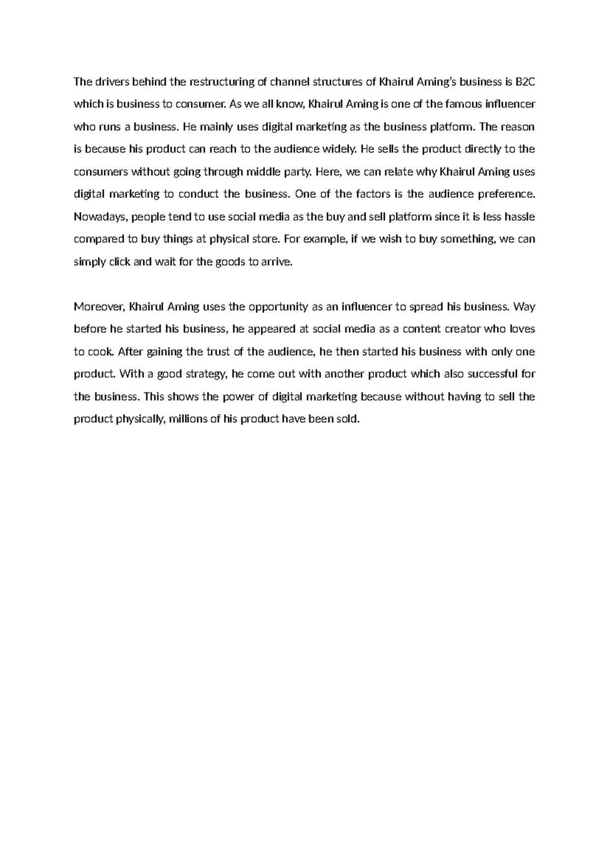 KA - tutorial mkt558 - The drivers behind the restructuring of channel ...