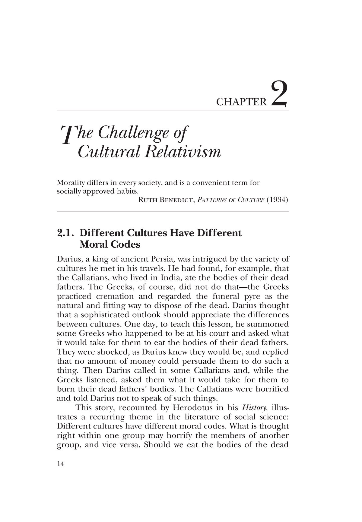 Cultural Relativism By James Rachels - 14 CHAPTER 2 T He Challenge Of ...