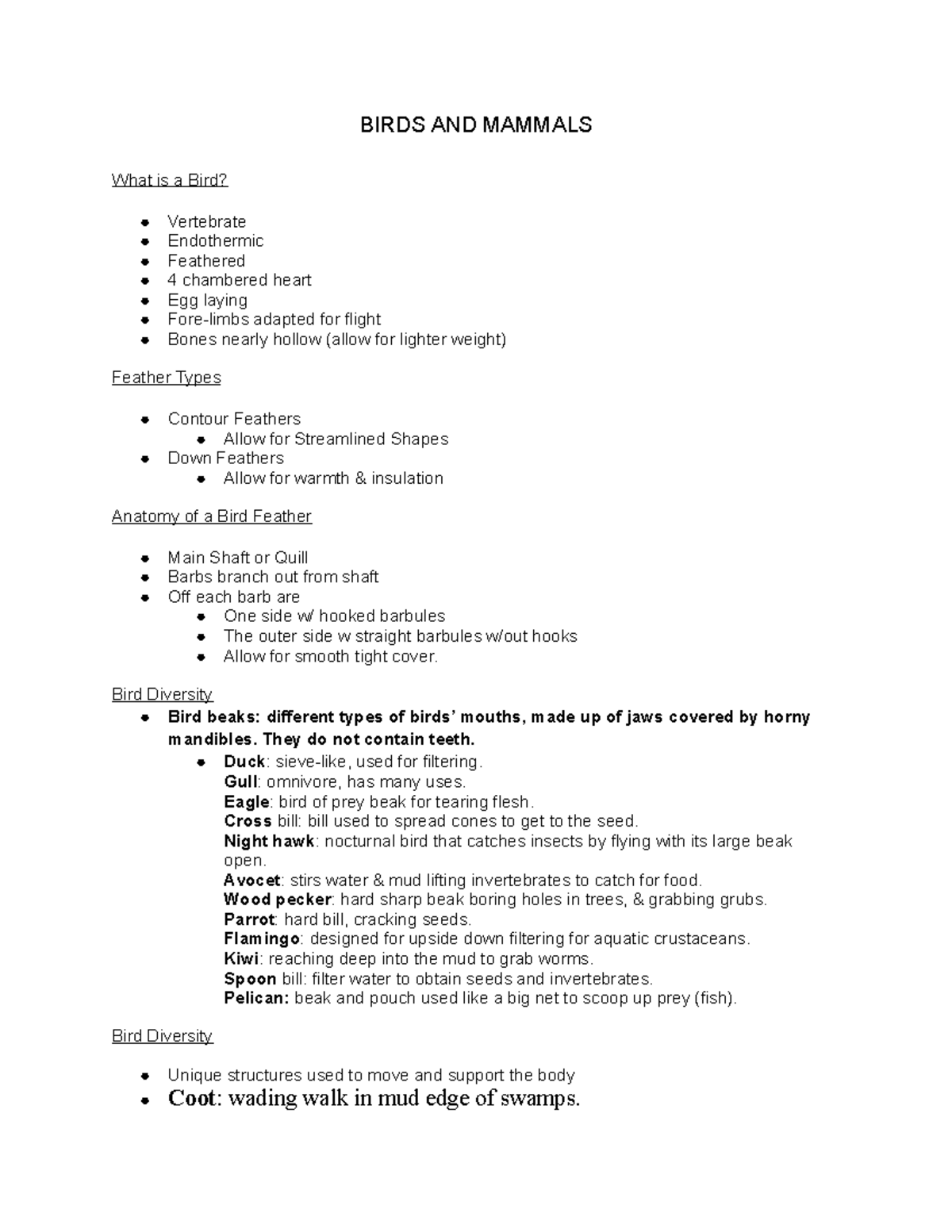 life-science-notes-13-birds-and-mammals-birds-and-mammals-what-is-a