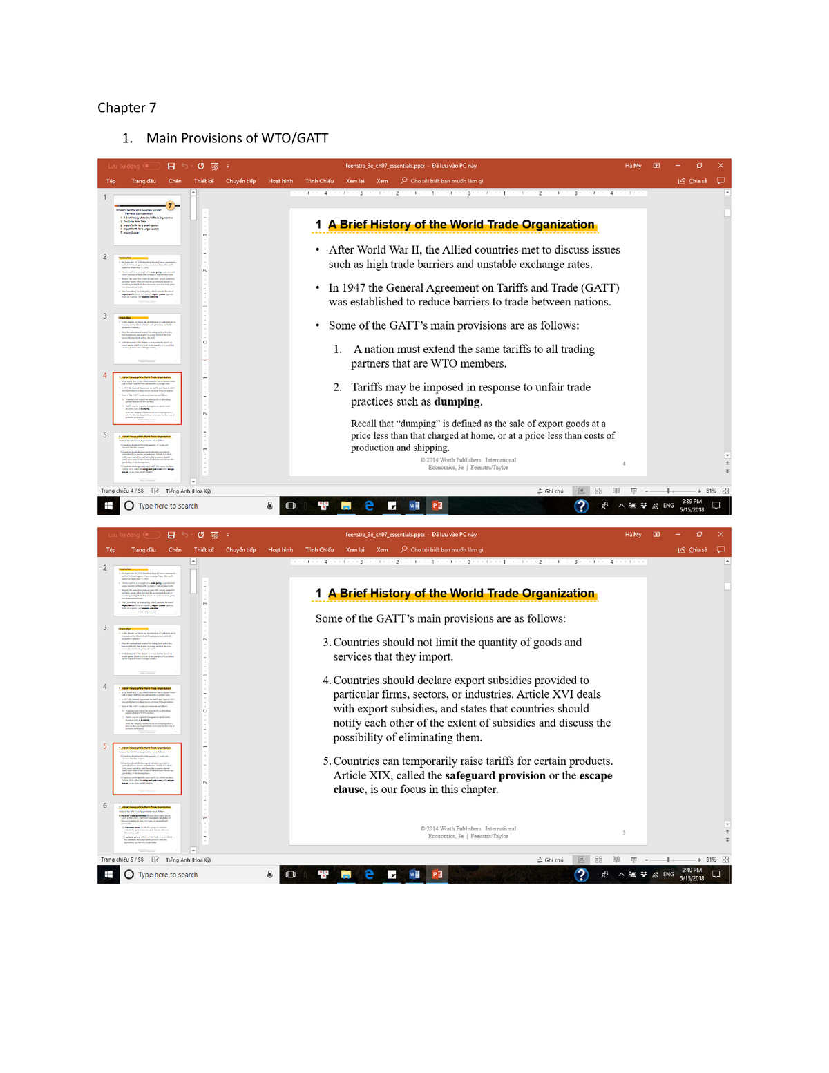 Chapter 7 - Lecture Notes 7 - ECON 335 - Chapter 7 1. Main Provisions ...