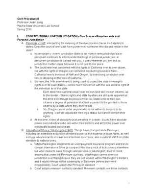 Civ Pro Cases And Rules - Sheet 1 - Date Case Court Dead Alive Majority 