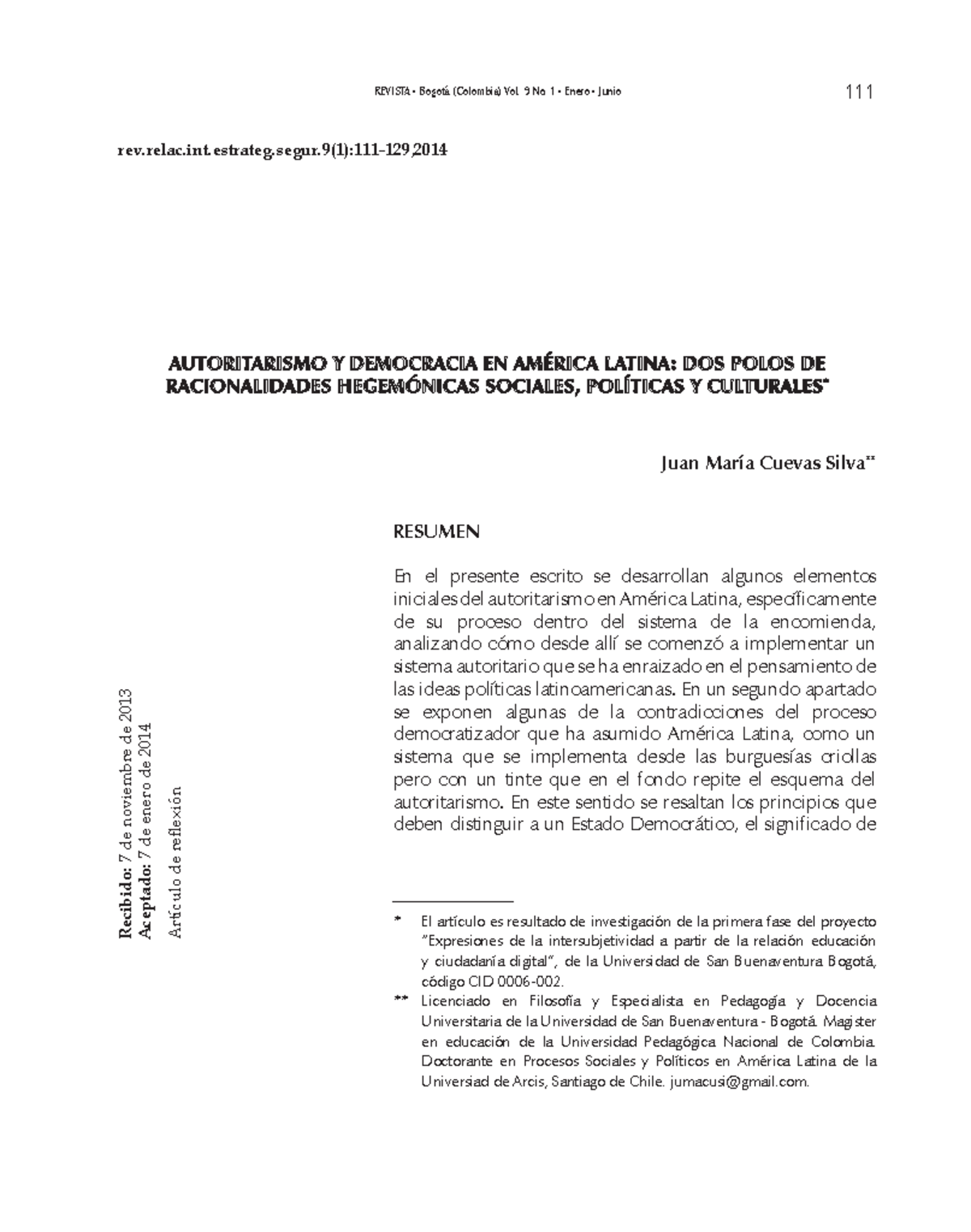 Autoritarismo Y Democracia EN América Latina DOS Polos DE ...