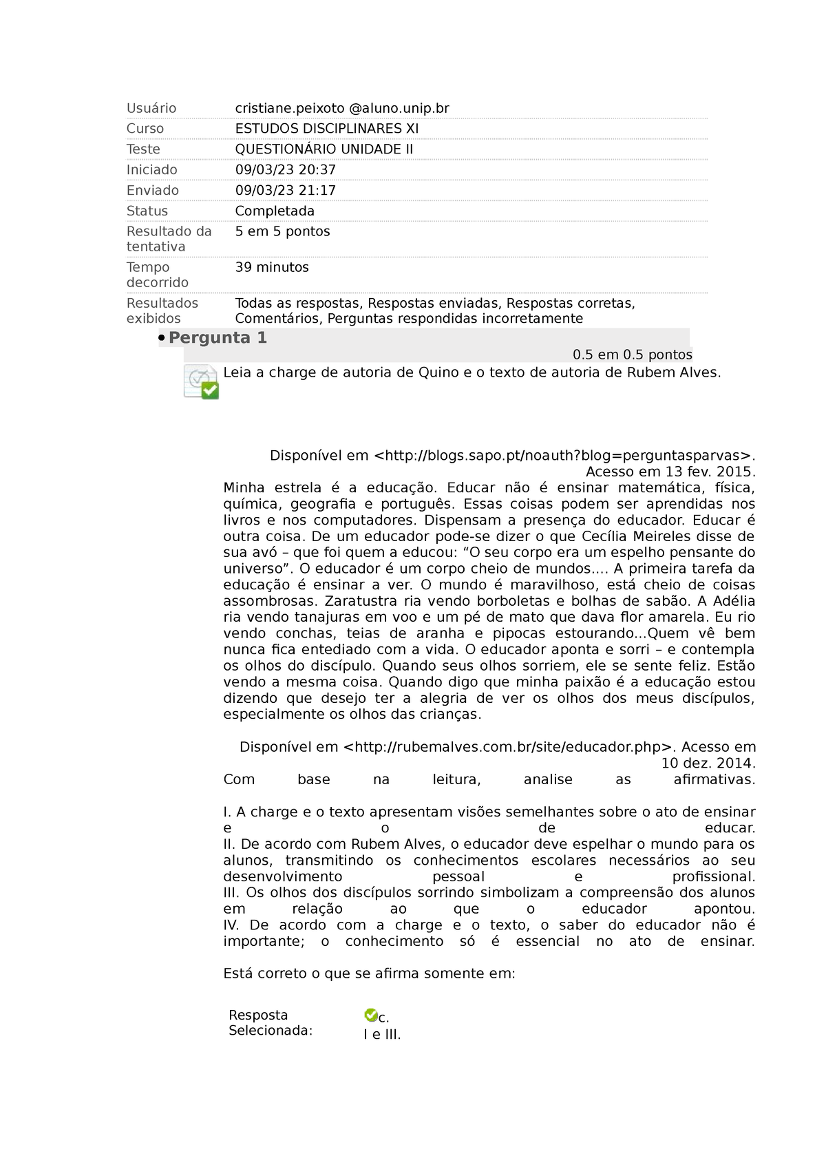 ESTUDOS DISCIPLINARES XI - Estudos Disciplinares XI Unip