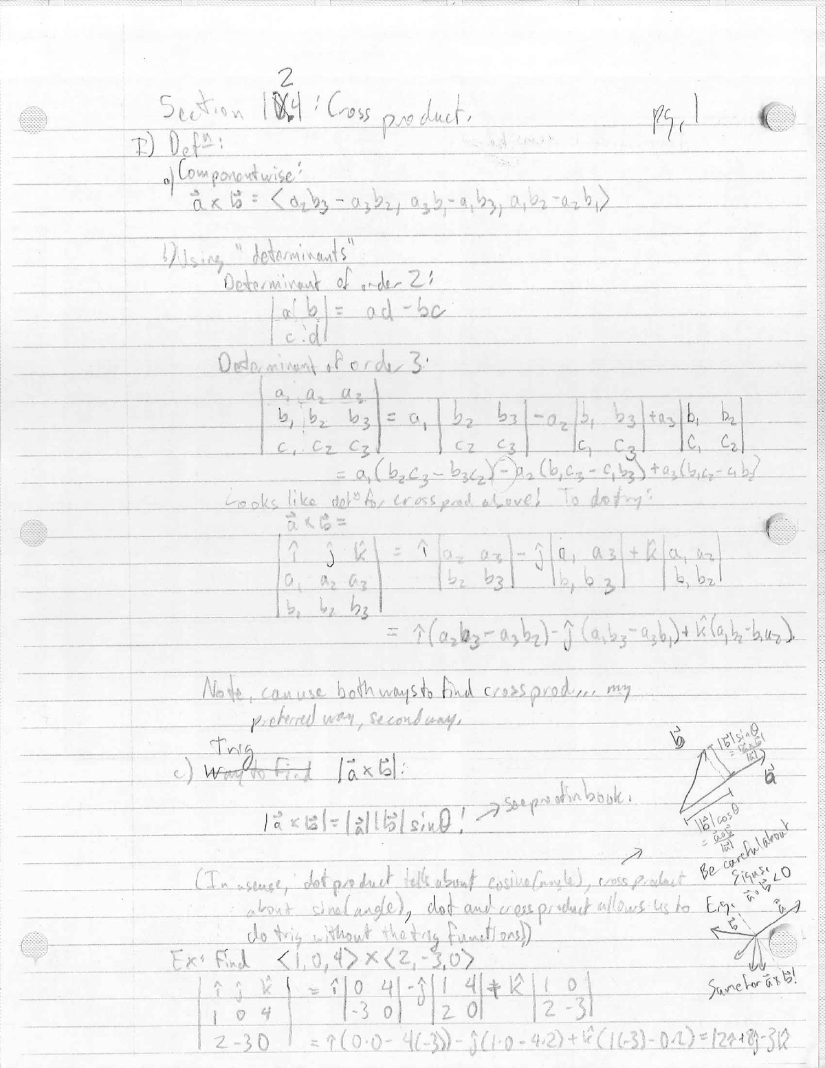 vector-cross-product-math-171-studocu