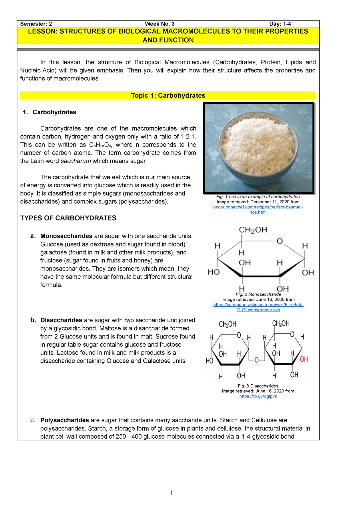 Worksheet-Handout-3 - Summarization Of STRUCTURES OF BIOLOGICAL ...