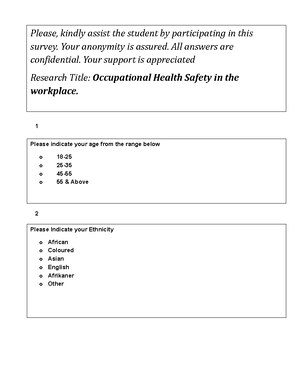 Report Writing Communication 1 Questionnairs 2023