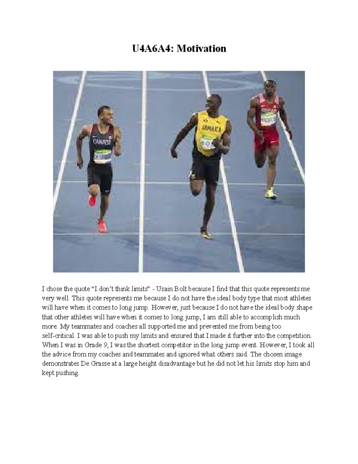U4A6A4 Motivation - Assignment from Unit 4 on a video that was watched ...