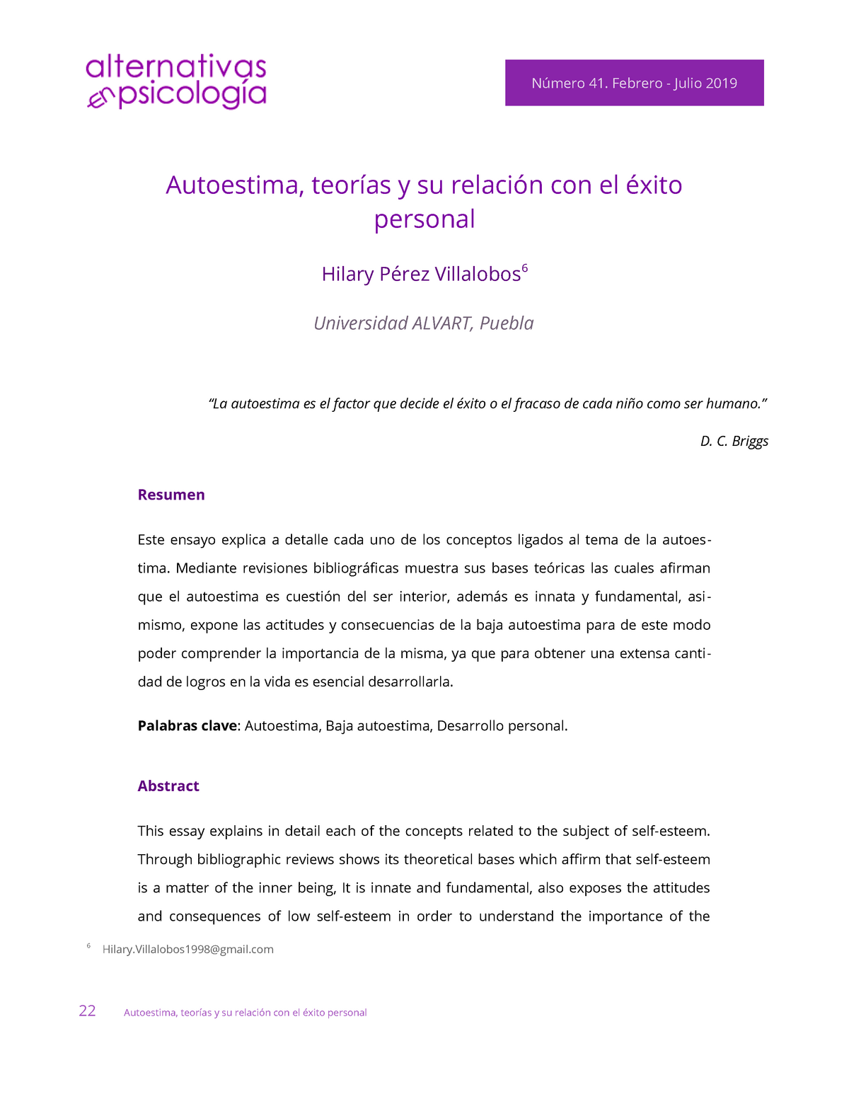 2. Autoestima, Teorías Y Su Relación Con El éxito Personal - Autoestima ...