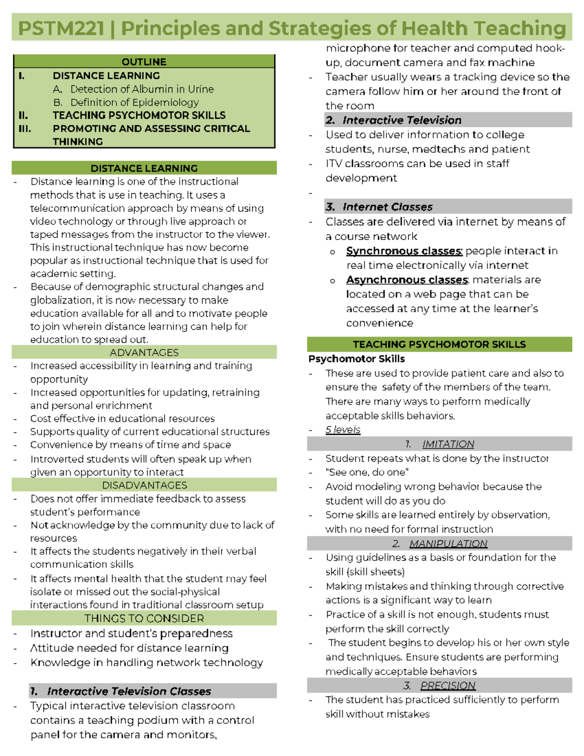 Pstm Principles And Strategies Of Teaching In Medical Laboratory 