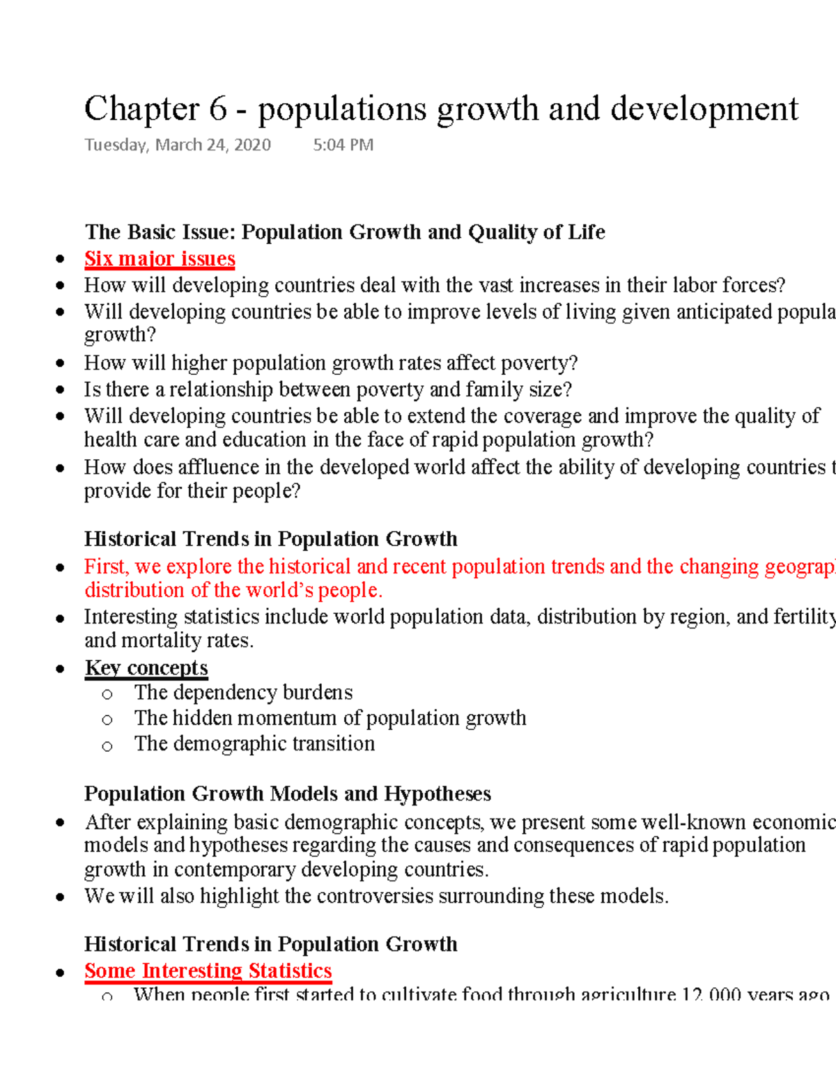 Chapter 6 - populations growth and development - Warning: TT: undefined ...