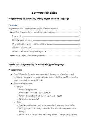 CAB Notes, Types - Statically Typed Language, different from python A ...