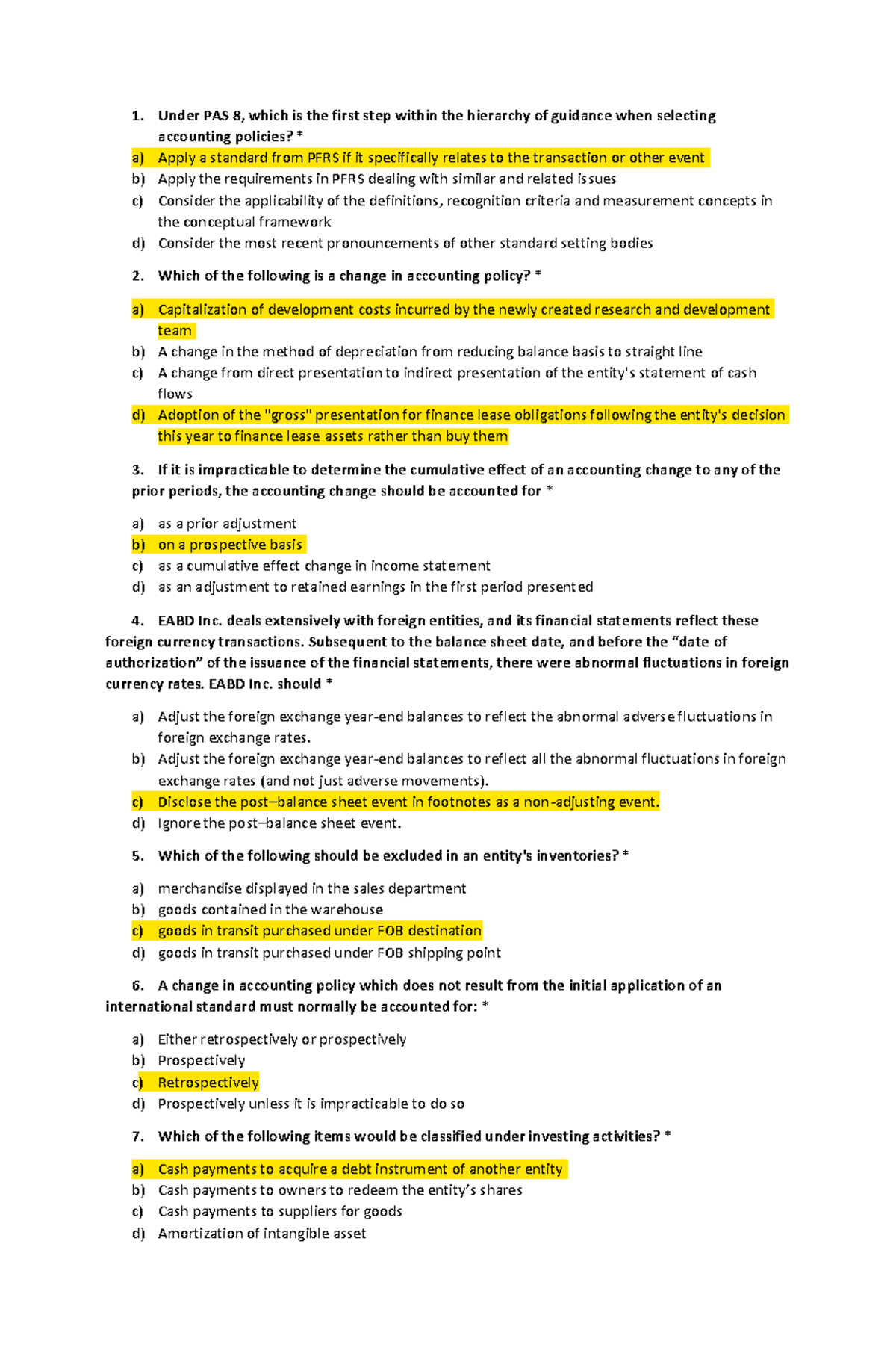 LONG-EXAM-CFAS - tax - 1. Under PAS 8, which is the first step within ...