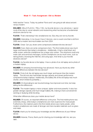 Ingles 3 Pregrado TASK Semana 15 - Student – Name and Lastname: - Studocu