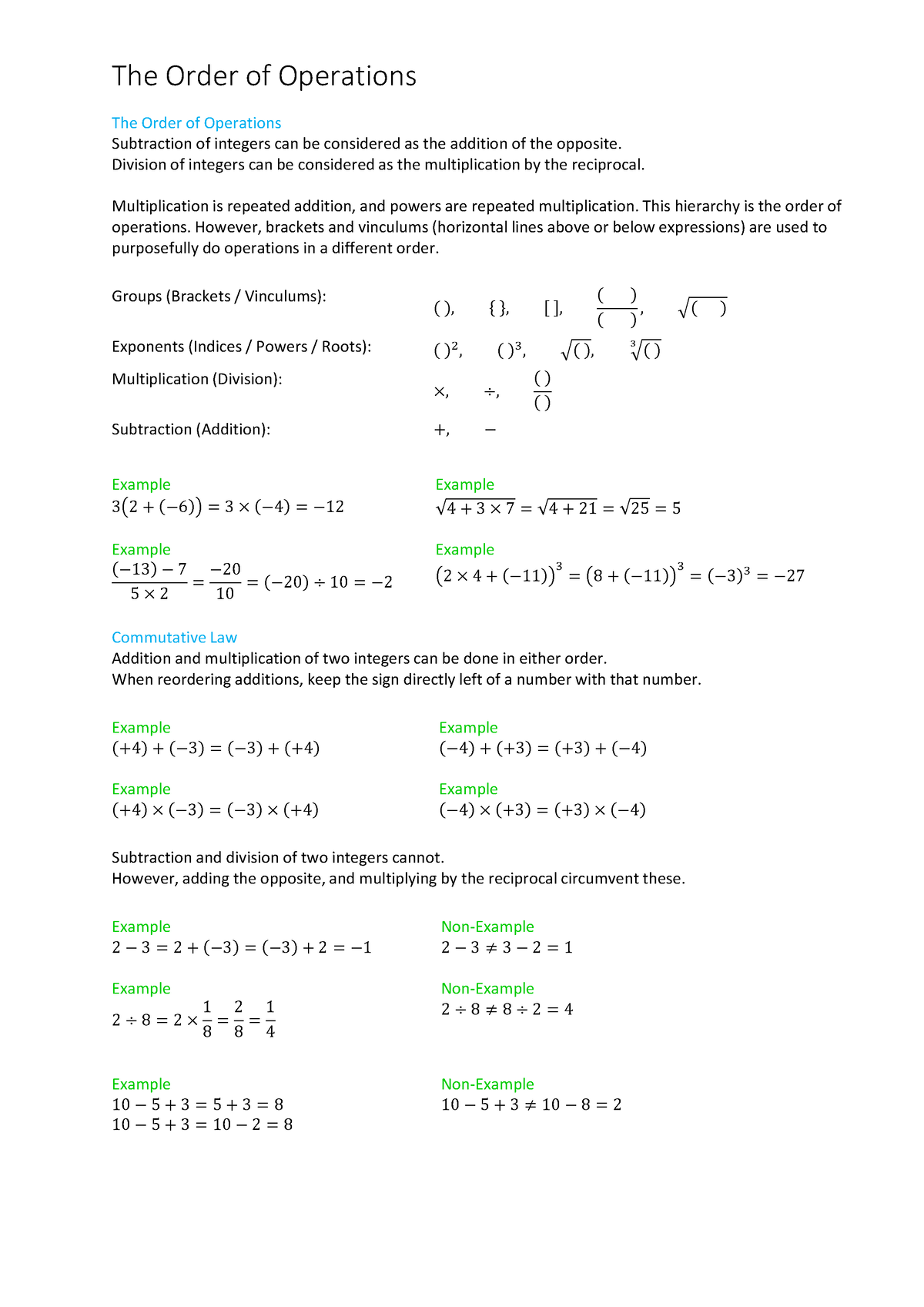 the-order-of-operations-notes-the-order-of-operations-subtraction