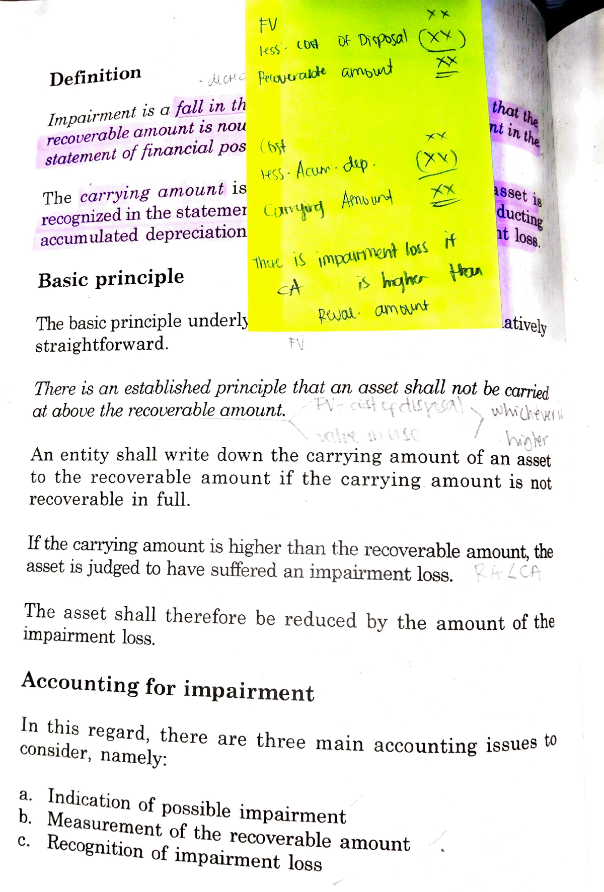 Impairment LOSS- Reviewer - Accountancy - Studocu