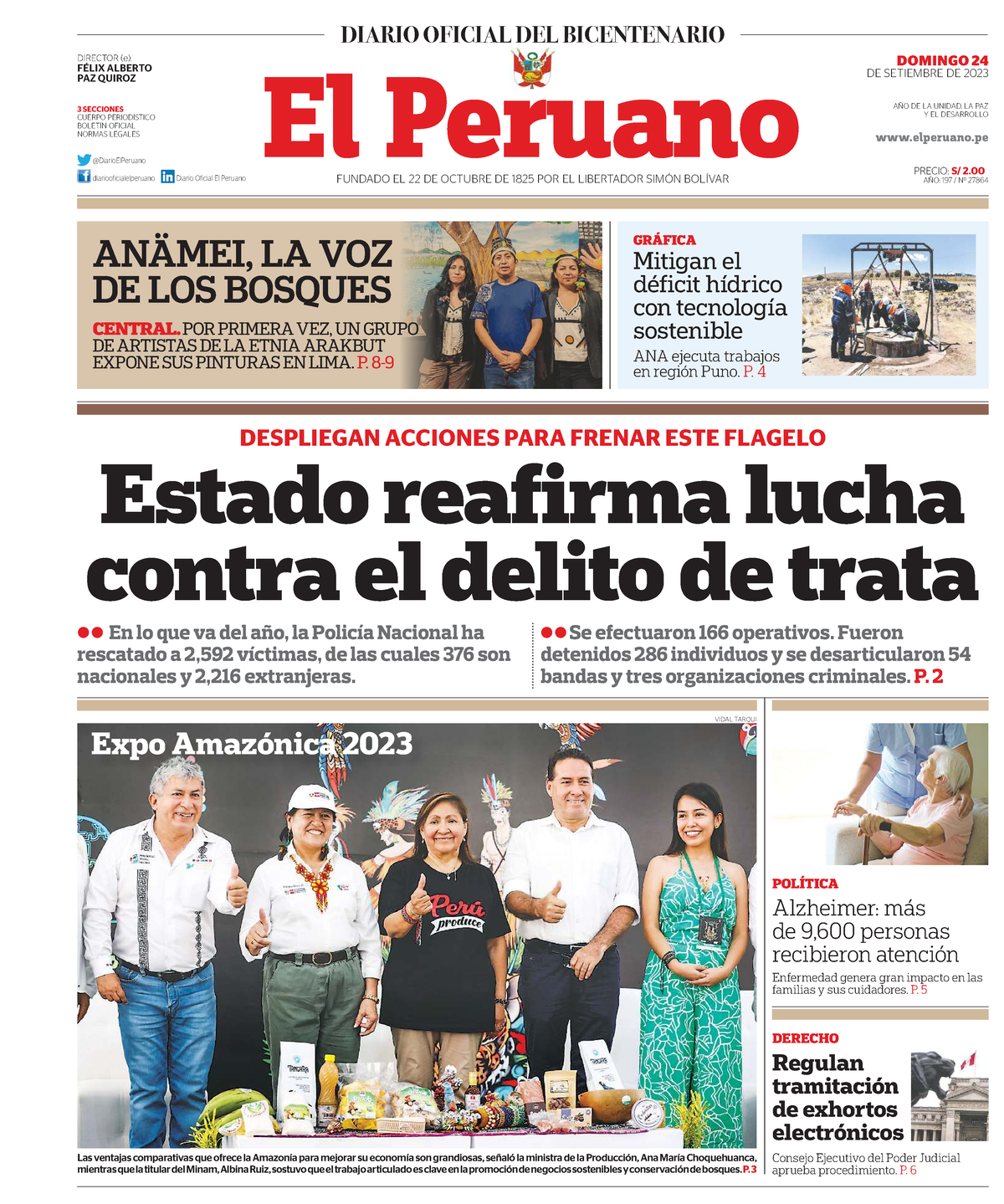 20230924 Lima El Peruano El Peruano Diario Oficial Del Bicentenario