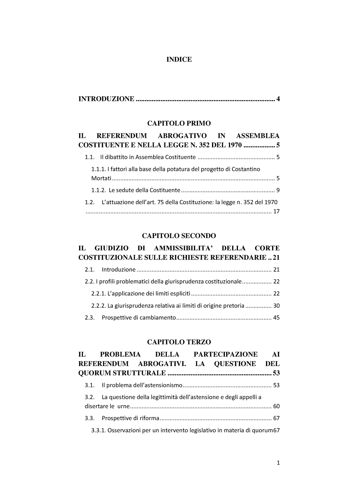 TESI 1 - Utile Per Lo Studio - INDICE INTRODUZIONE - Studocu