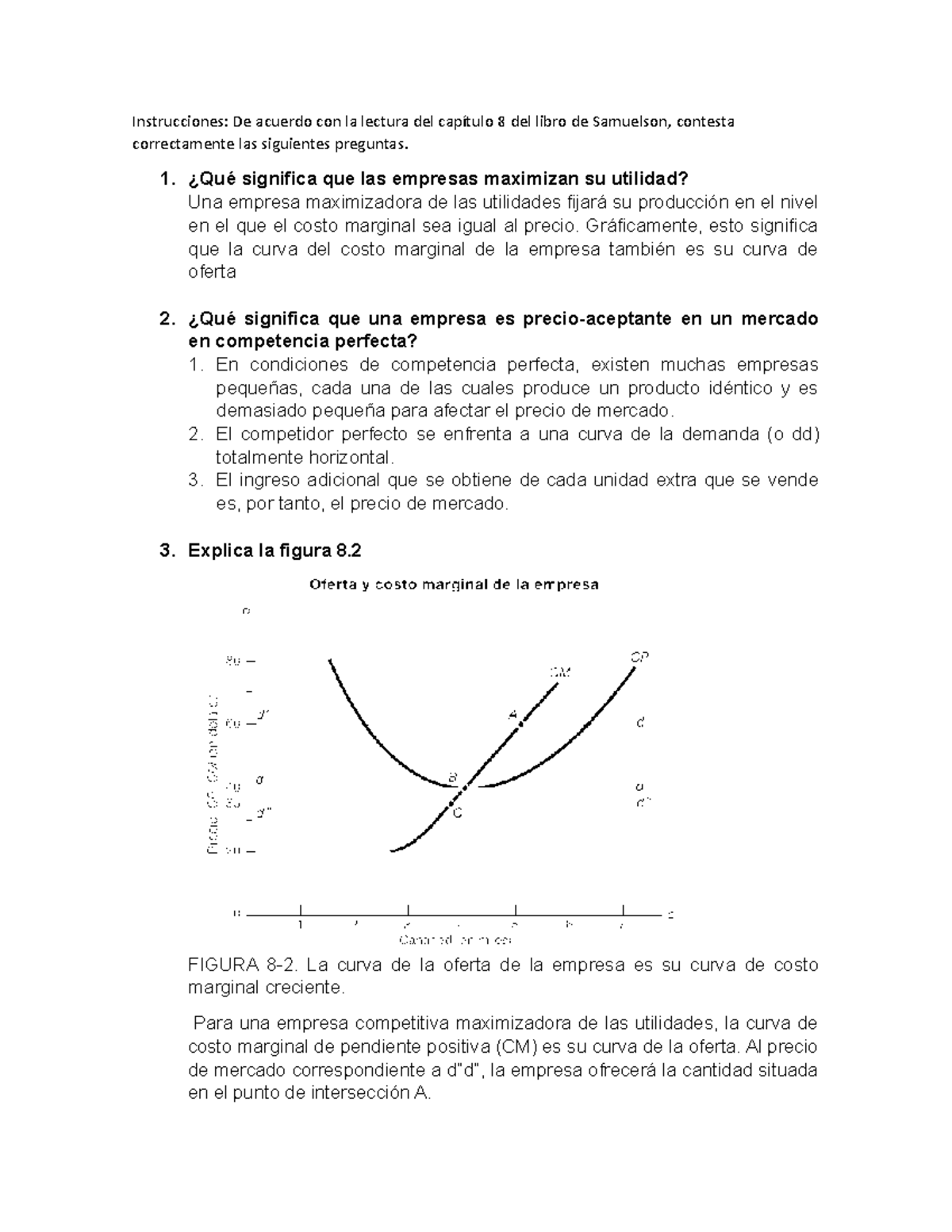 Actividad 8-Unidad 3 - Cuestionario Economia - Instrucciones: De ...