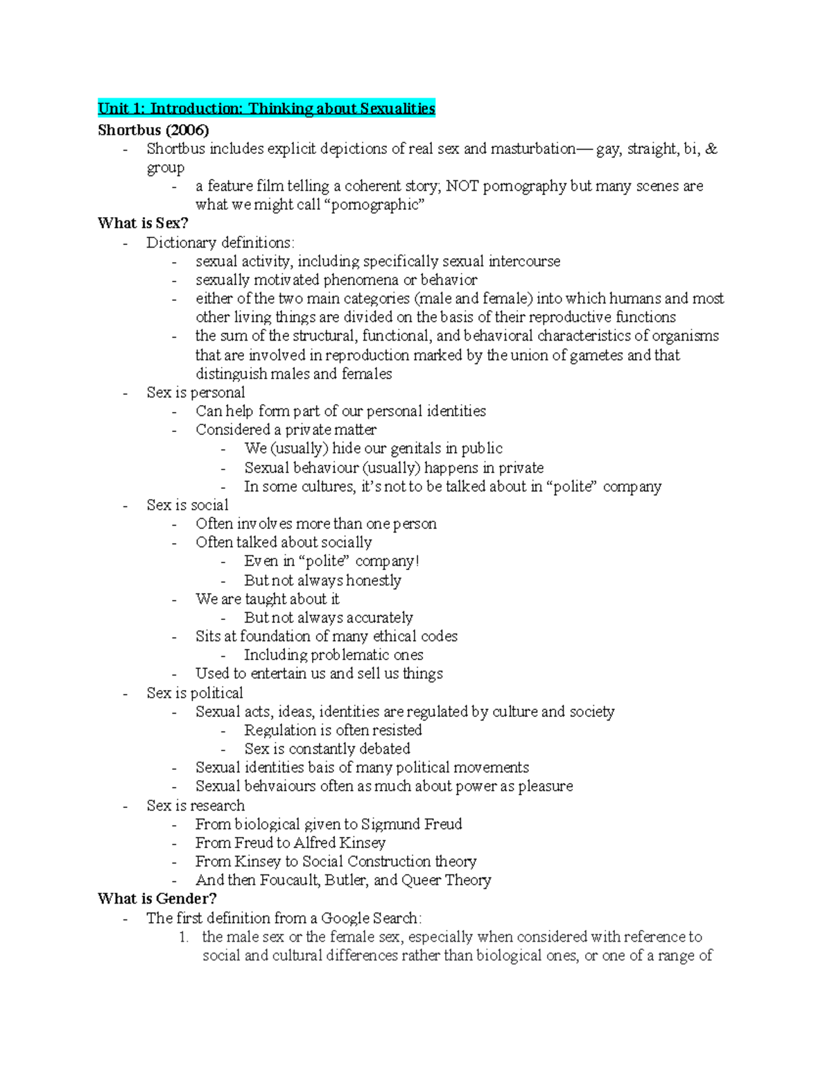 CSOC633 Lecture Notes Unit 1 Introduction Thinking about