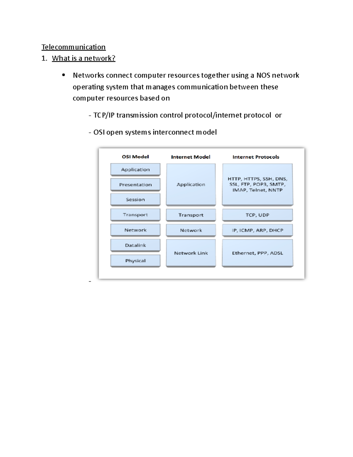 TID 2 Telecommunication Elaboration - Telecommunication What is a ...