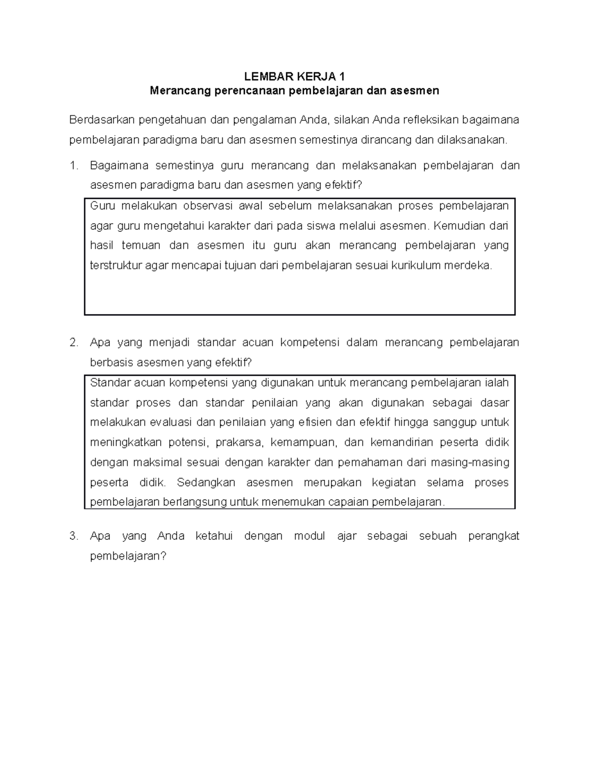 LK-Topik 2 - Lembar Kerja - LEMBAR KERJA 1 Merancang perencanaan ...