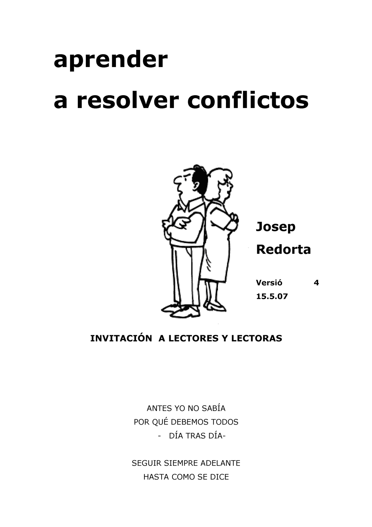 Aprender A Resolver Conflictos Invitacio - Aprender A Resolver ...