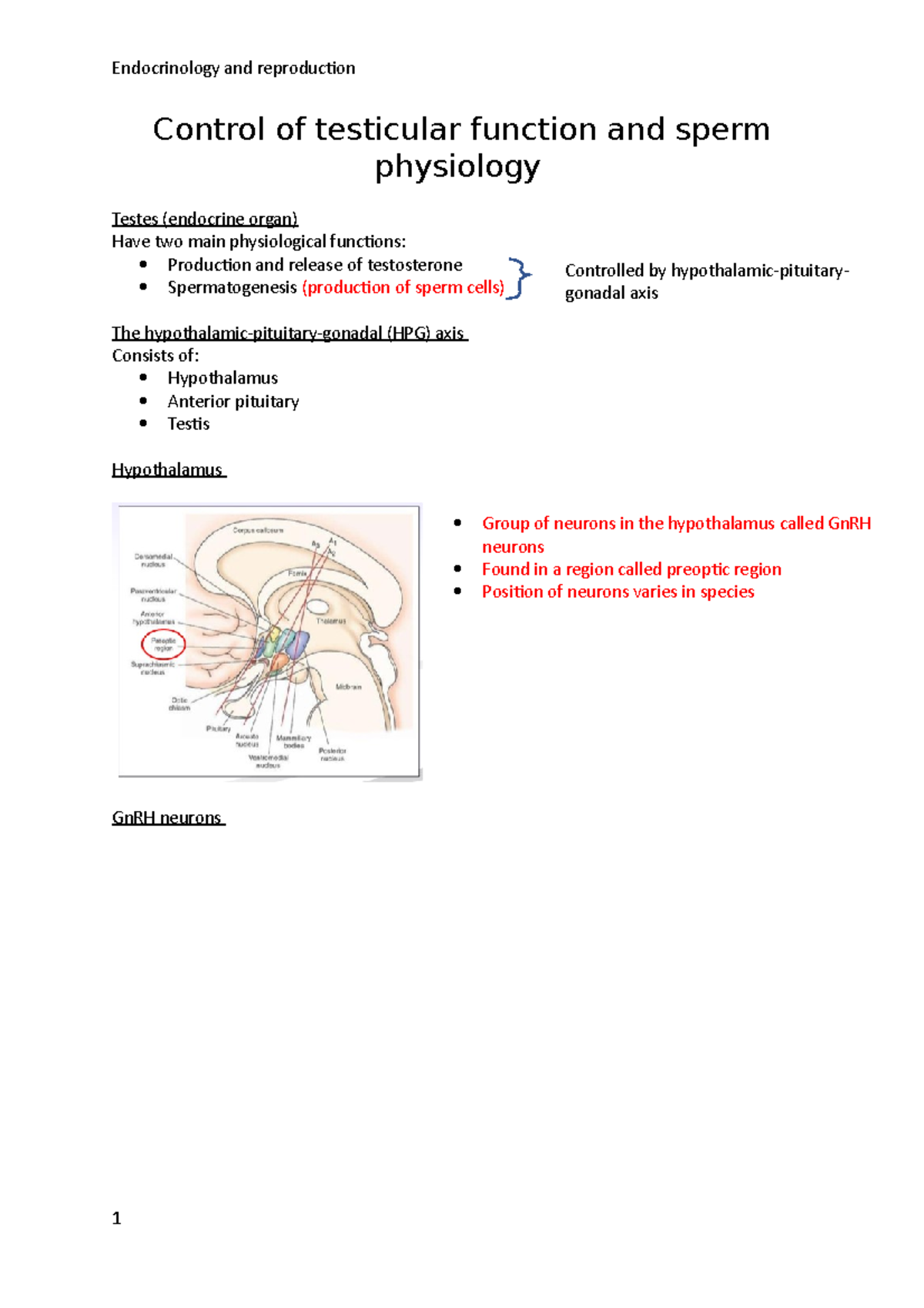 Eandr Control Of Testicular Function And Sperm Physiology Control Of