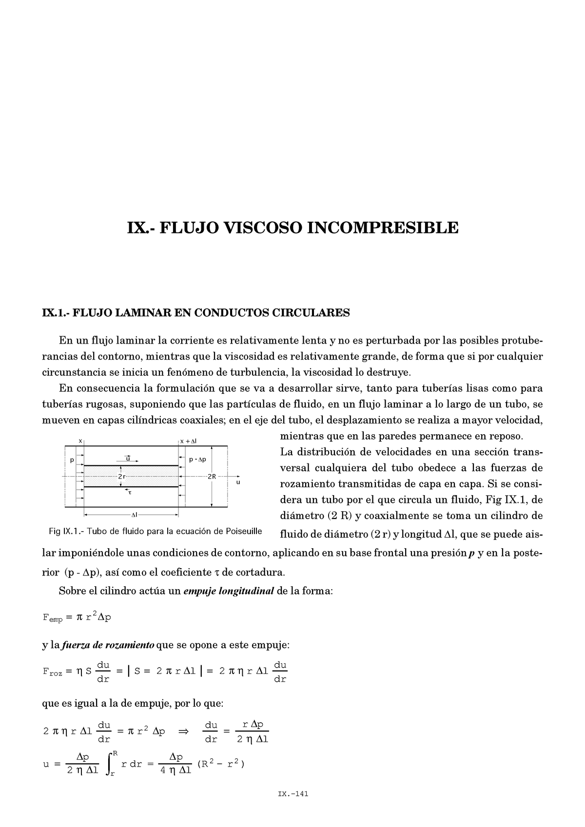 Flujo Viscoso Incompresible Ix Flujo Viscoso Incompresible Ix Flujo Laminar En Conductos 8306