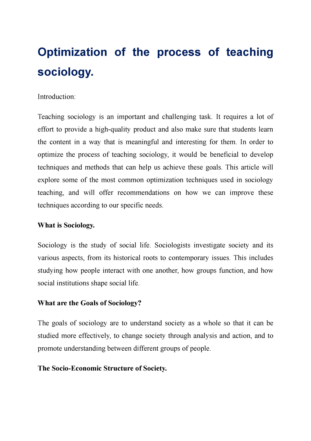 optimization-of-the-process-of-teaching-sociology-introduction