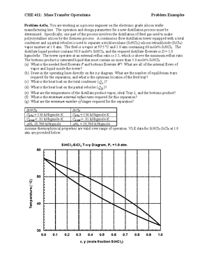 Prob 1.21 chapter 1 - CHE 411: Mass Transfer Operations Problem 1 ...