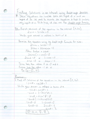 Chap 7 Plane Trigonometry notes - Chapter 7 student notes 7 ...