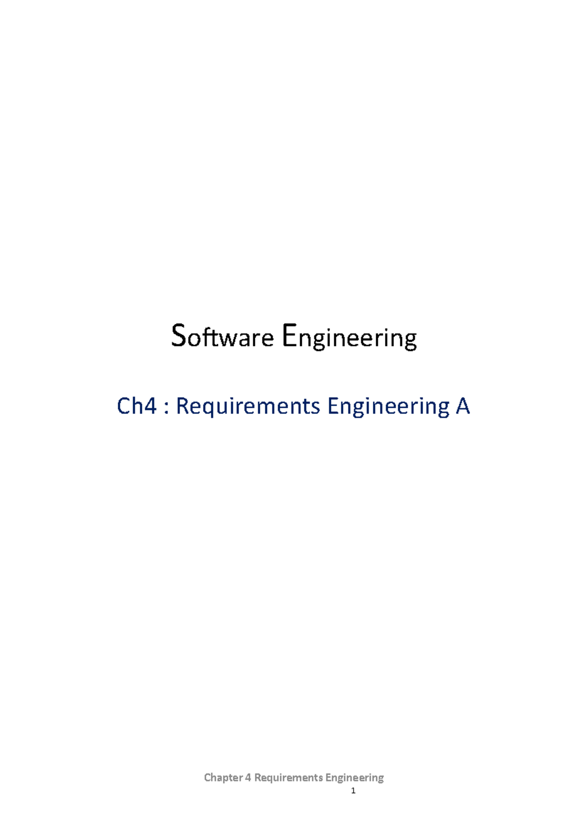 Software Engineering - Requirements Engineering 1 - The requirements ...