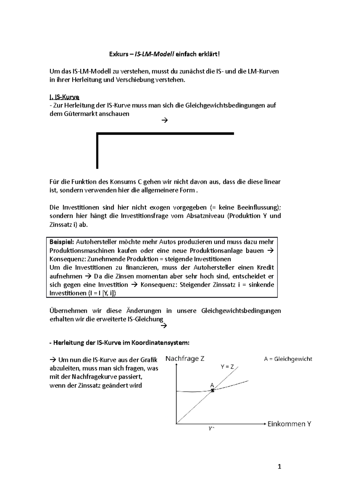 Exkurs ISLMModell Exkurs ISLMModell einfach erklärt! Um das IS