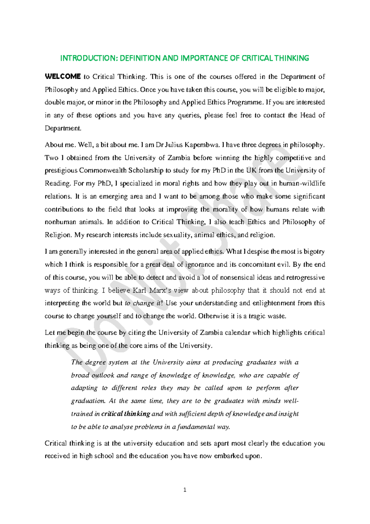 Definition - INTRODUCTION: DEFINITION AND IMPORTANCE OF CRITICAL ...