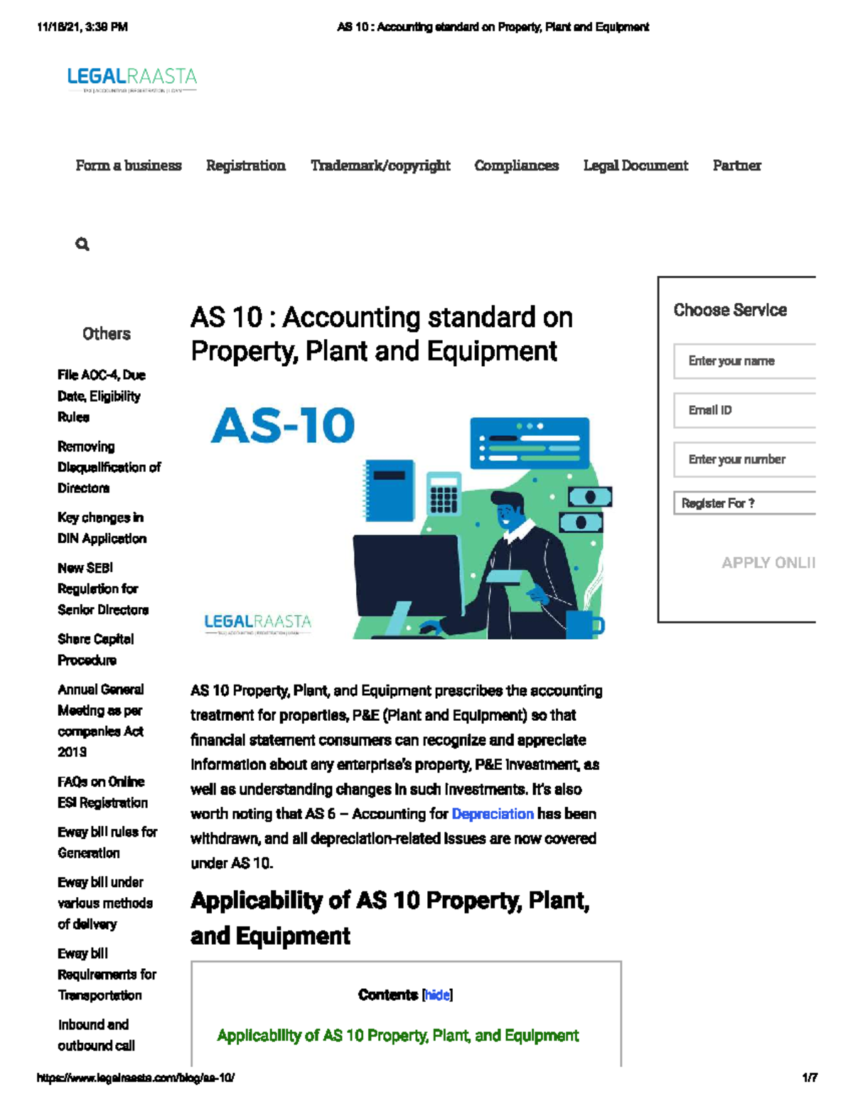 AS 10 - Accounting standard on Property - Property Law - Delhi ...